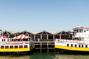 Colorful Wedding in Portland Maine reception venue waterfront