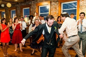 aColorful Wedding in Portland Maine dance party reception